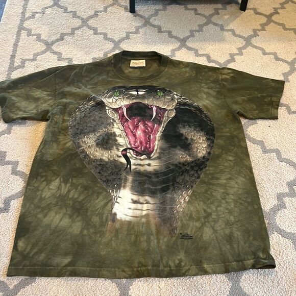 Vintage The Mountain Snake T-shirt Tie-Dye Made in USA size L in EUC unique - Picture 1 of 7